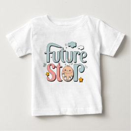 Framtida stjärnor - avtryck av Cute Baby T Shirt