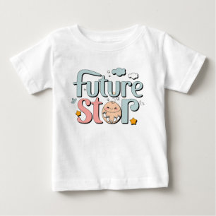 Framtida stjärnor - avtryck av Cute Baby T Shirt