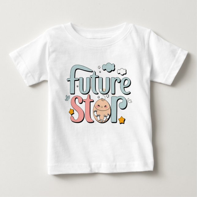 Framtida stjärnor - avtryck av Cute Baby T Shirt (Framsida)