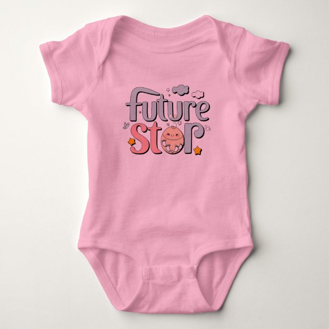 Framtida stjärnor - avtryck av Cute Baby T Shirt (Framsida)