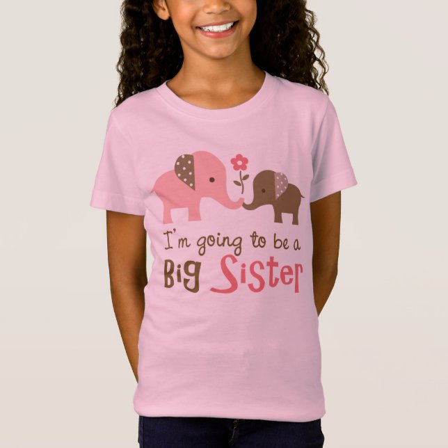 Framtida storasyster - modelefant t-shirt (Framsida)