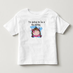 Framtida storasysterbrunthår t-shirt