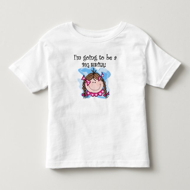 Framtida storasysterbrunthår t-shirt (Framsida)