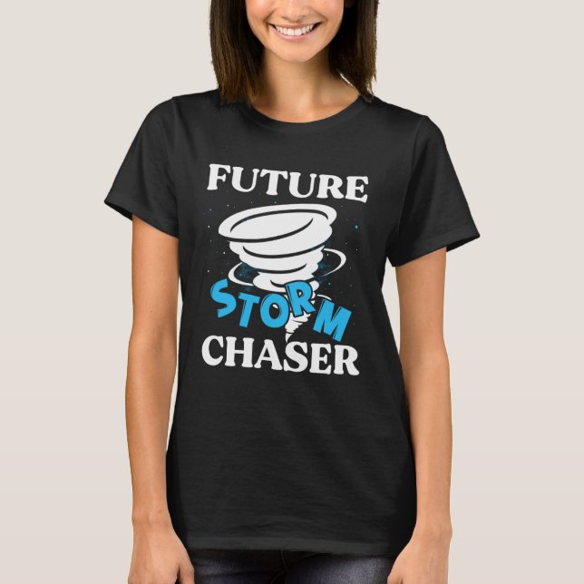 Framtida Stormjägare Tornado Orkan & Åskväder T Shirt (Framsida)