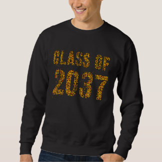 Framtida Studenten-klass av 2037 leopardskrivare Lång Ärmad Tröja