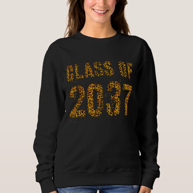 Framtida Studenten-klass av 2037 leopardskrivare T Shirt (Framsida)