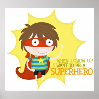 Framtida superhjälte (stor poster) poster