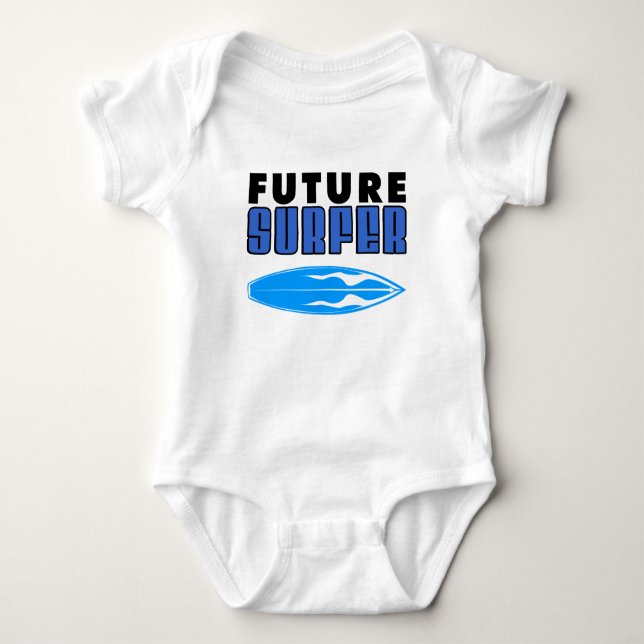 Framtida Surfer Blue Surfa Board T-shirt (Framsida)