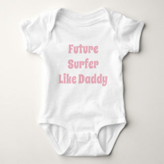 Framtida surfer som pappa Baby Bodydräkt T Shirt