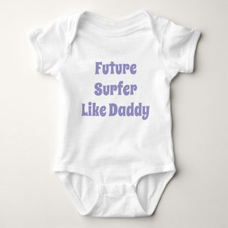 Framtida surfer som pappa Baby Bodydräkt T Shirt