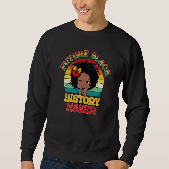 Framtida svart historik Maker Proud African Americ Lång Ärmad Tröja (Framsida)