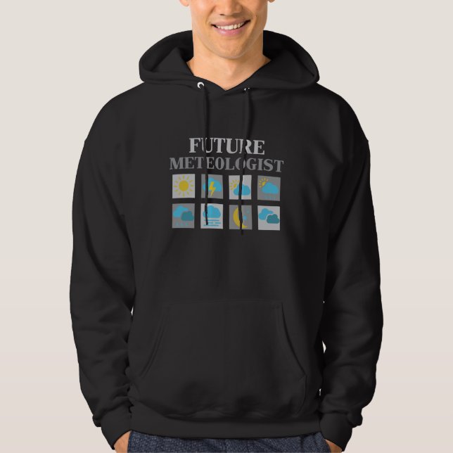 Framtida symboler för meteorologväderprognos hoodie (Framsida)