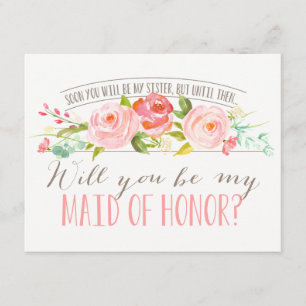 Framtida syster Bridesmaid Maid of honor Inbjudningar