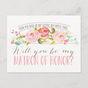 Framtida syster Bridesmaid Matron of Honor Inbjudningar