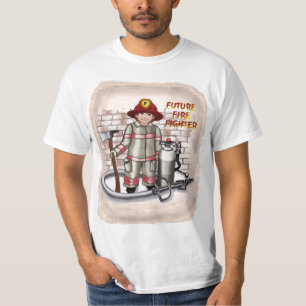 Framtida t-shirt för brandman