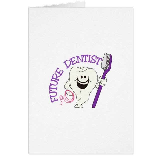 Framtida tandläkare hälsningskort (Framsidan)