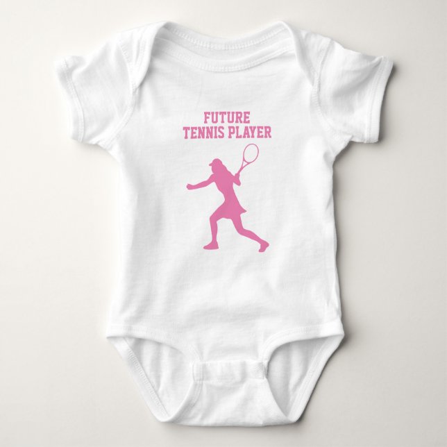 Framtida tennis-spelare söt baby-bodykostym för fl t shirt (Framsida)