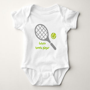 Framtida tennisspelare, tennisracket och boll tee
