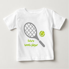Framtida tennisspelare, tennisracket och boll tröja