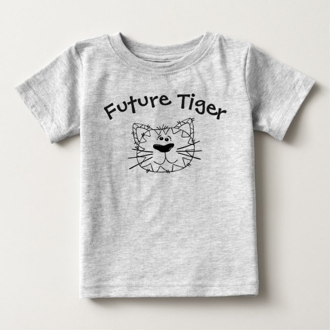 Framtida tiger-Långärmad (välj storlek) T Shirt (Framsida)