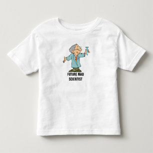 Framtida tokig rolig kemisttecknad för forskare tee shirt
