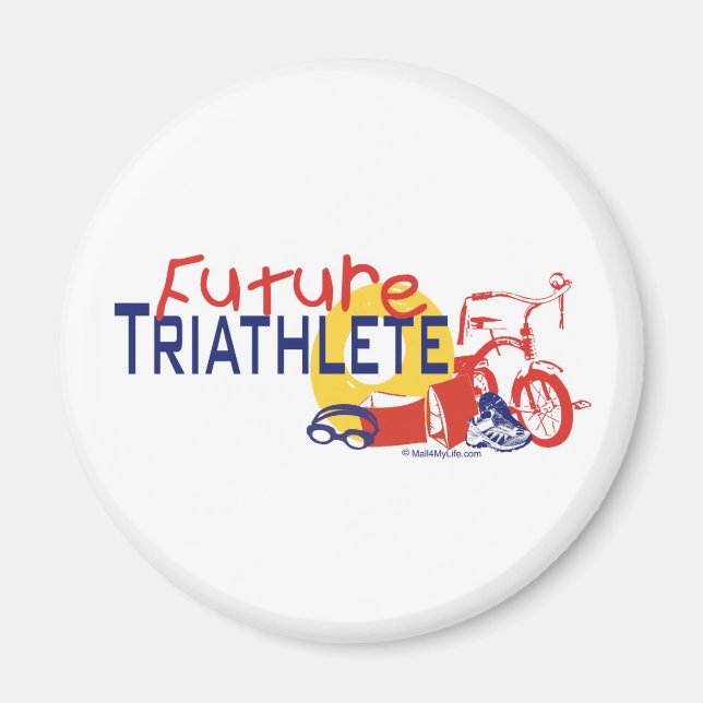 Framtida triatlete magnet (Framsidan)