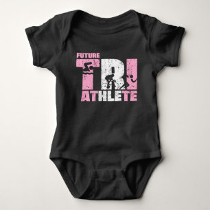Framtida triatlete Triathlon Flicka Newborn Gift T Shirt