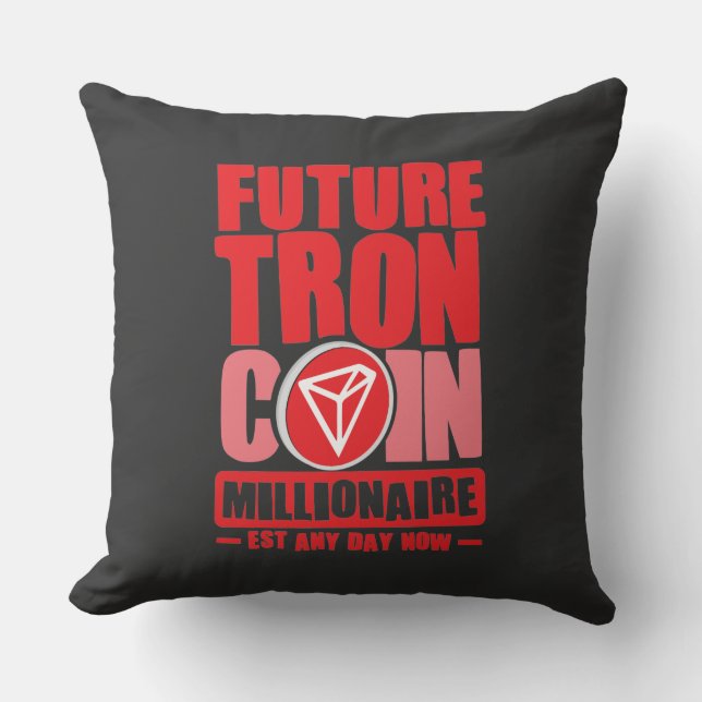 Framtida TRON Coin Millionaire Kudde (Framsida)