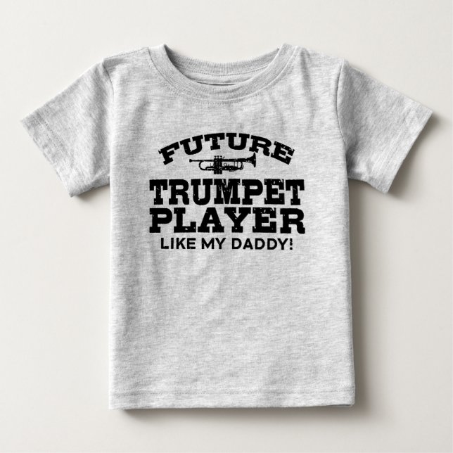 Framtida trumpetspelare som min pappa tee shirt (Framsida)