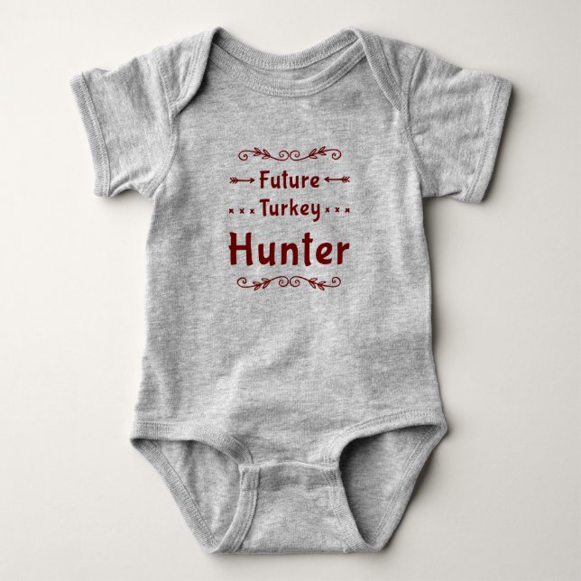 Framtida Turkiet Hunter Baby Bodykostdräkt T Shirt (Framsida)