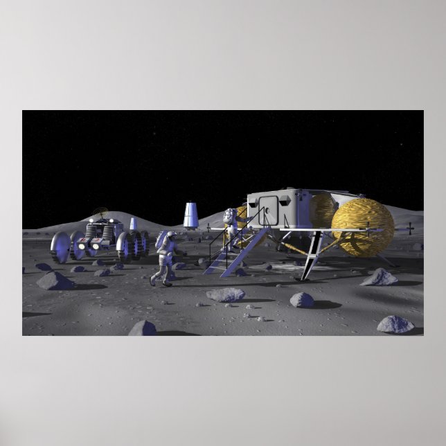 Framtida utforskning av rymden uppdrag 3 poster (Framsidan)