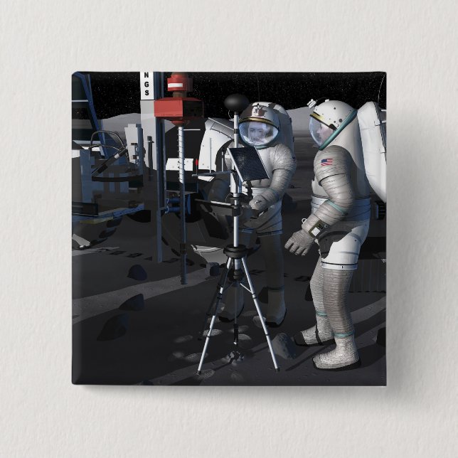 Framtida utforskning av rymden uppdrag 5 knapp (Framsida)