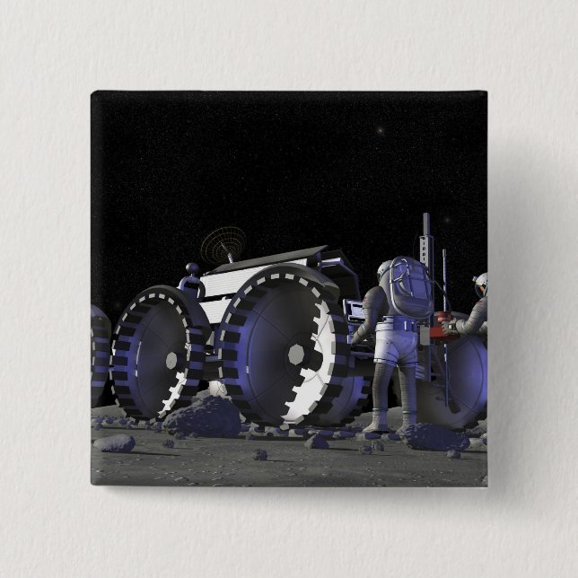 Framtida utforskning av rymden uppdrag 9 knapp (Framsida)