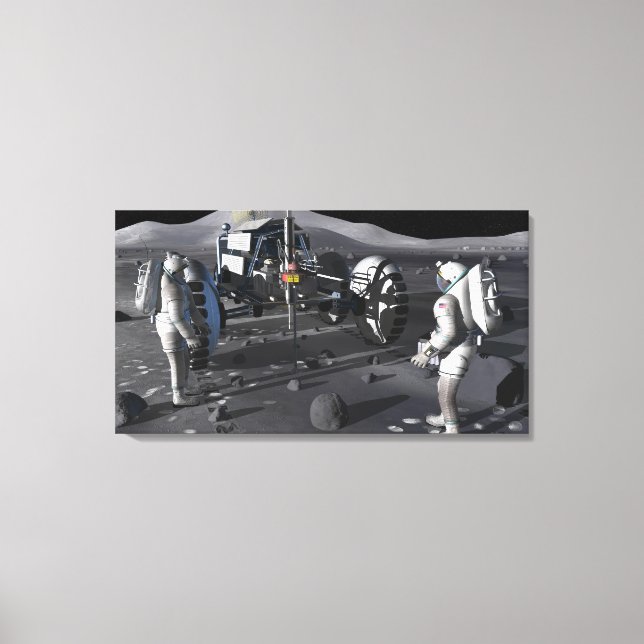 Framtida utforskning av rymden uppdrag canvastryck (Framsida)