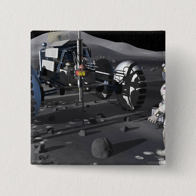 Framtida utforskning av rymden uppdrag knapp (Framsida)