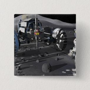 Framtida utforskning av rymden uppdrag knapp