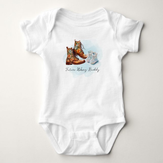 Framtida vandringskompis babystrumpor t shirt (Framsida)