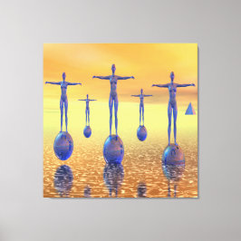 Framtida värld canvastryck