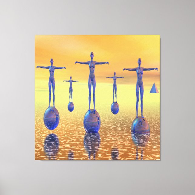 Framtida värld canvastryck (Framsida)