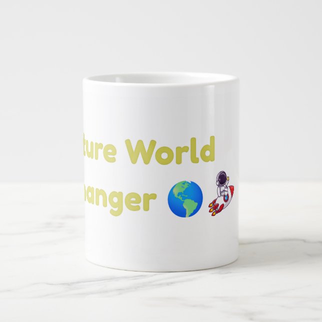 Framtida Världsförändrare Inspirerande Barnmugg Jumbo Mugg (Framsidan)