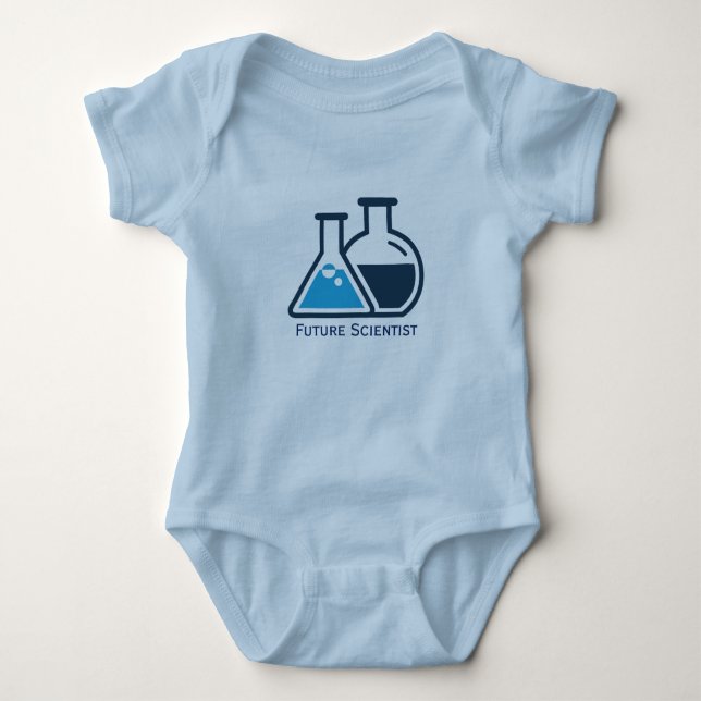 Framtida vetenskapsmän i Beakers design Baby Cloth T-shirt (Framsida)