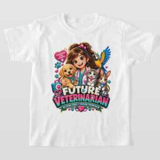Framtida veterinär barn djurfantast t-shirt