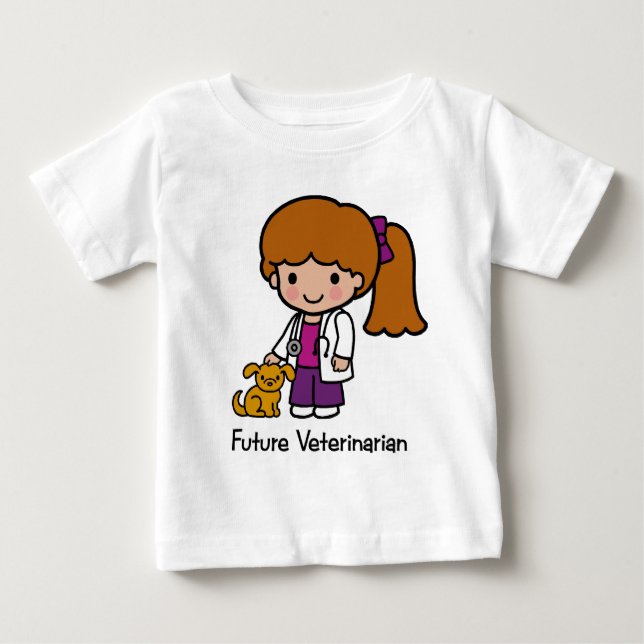 Framtida veterinär - flicka t-shirt (Framsida)