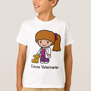 Framtida veterinär - flicka tee