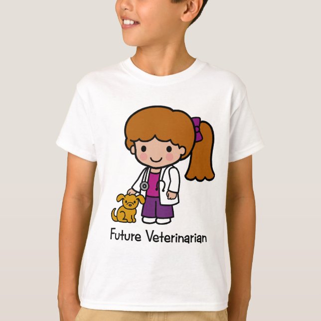 Framtida veterinär - flicka tee (Framsida)