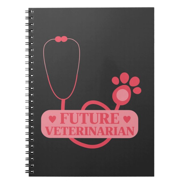 Framtida veterinär flicka veterinär Student Kid Anteckningsbok (Framsidan)
