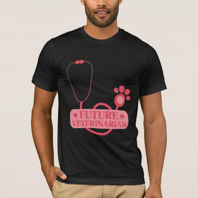 Framtida veterinär flicka veterinär Student Kid T Shirt (Framsida)