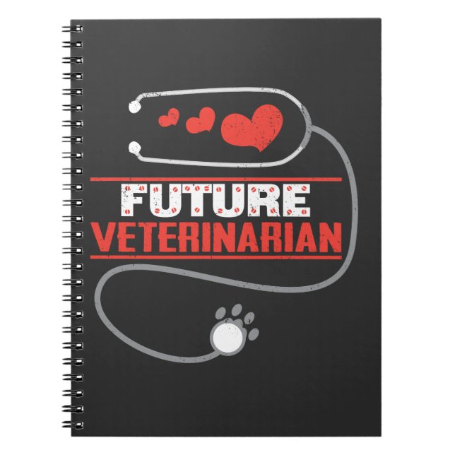 Framtida veterinär- gåva för student för anteckningsbok (Framsidan)