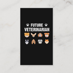 Framtida veterinär Hund Vet Tech Kid Animal Lover Visitkort