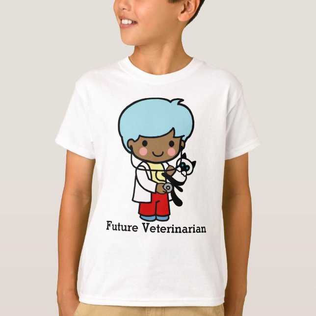 Framtida veterinär i Kattunge T Shirt (Framsida)